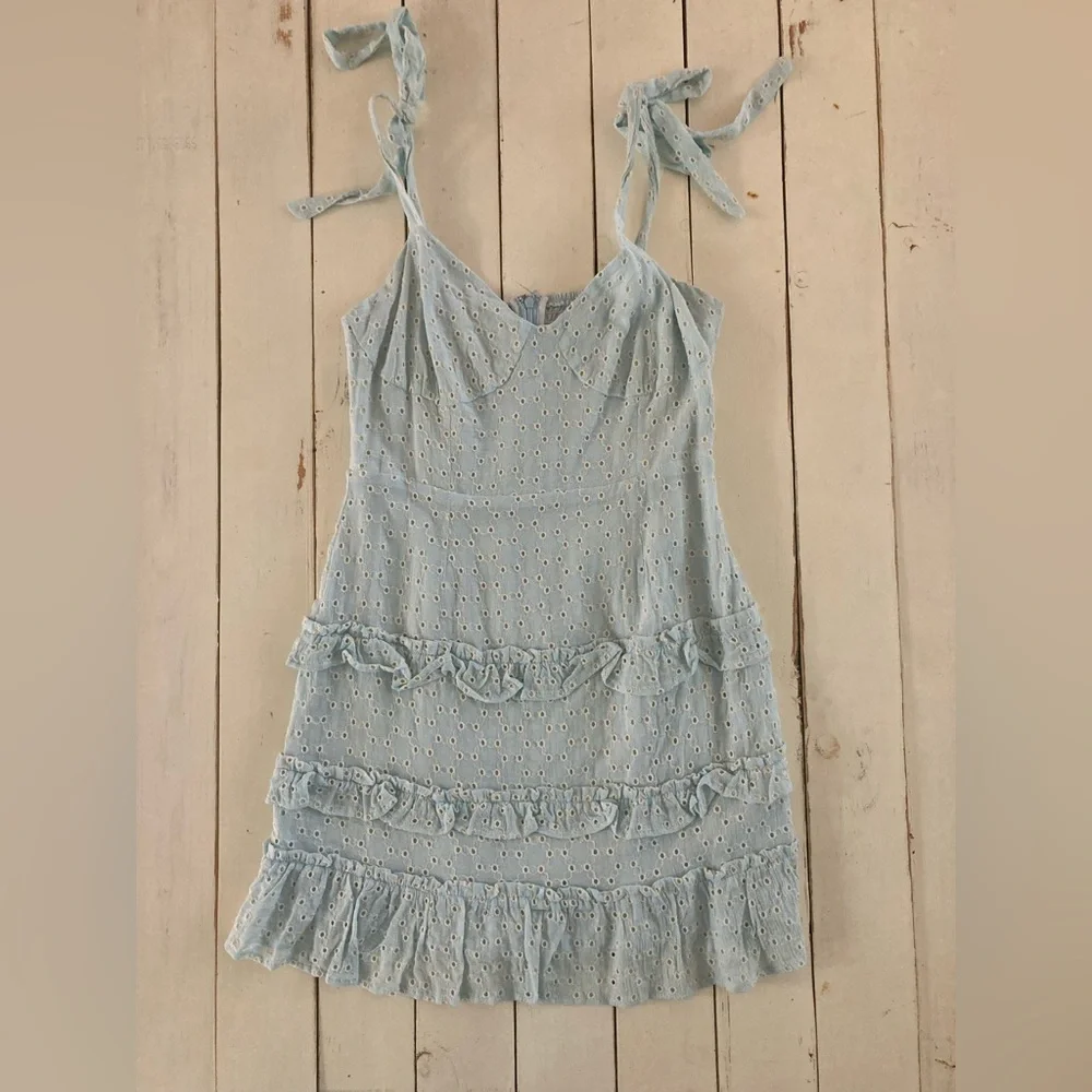 Light Blue Baby Doll Dress, Small - Picture 2 of 6